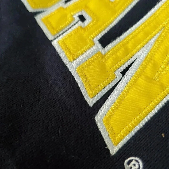 Men's Uni STADIUM ATHLETICS Navy Blue Michigan Hoodie Sweatshirt‎ SZ XL Spellout - Picture 3 of 7